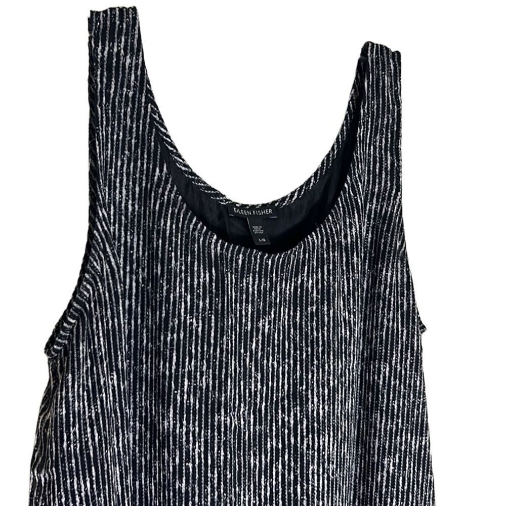 Eileen Fisher System, Women's 'Elemental' Mini Dress, Silk Crinkle, Black, Large - Picture 3 of 11